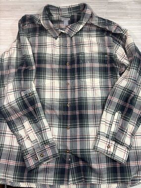CARHARTT XXL ✨ plus size 20 long sleeve Plaid Button-Up Shirt EUC